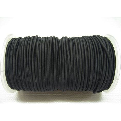6MM x 100 Metre (328 Foot), Solid Black, Elastic Bungee Shock Cord Rope