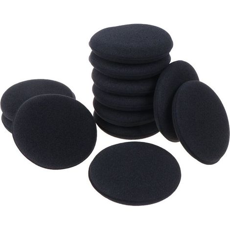 CSPARKV Lot de 12 tampons applicateurs en microfibre pour voiture, extra doux et n'abîment pas la surface, idéal pour le polissage et la cire, l'entretien du cuir, éponge intérieure, tampon de (1/5)