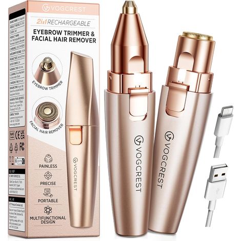 Tondeuse pour le visage et les sourcils (Rose) (1/5)