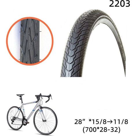 Trade Shop - Bicicleta Neumática Techo De Techo 28 "x 1 5/8 - 1 1/8 700 X 28-32 2203 - (1/3)