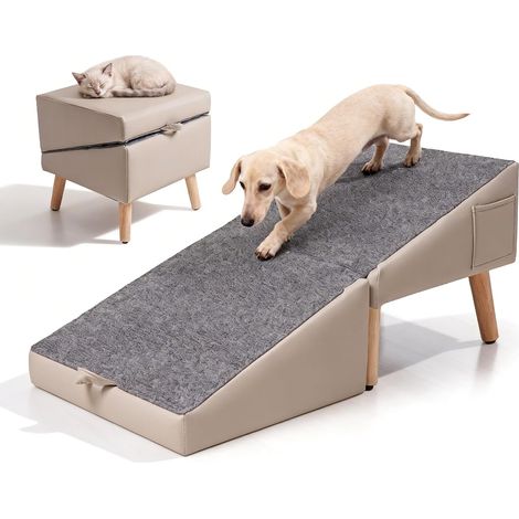 40 cm Rampe pour Chien pour Canapé et Lit 2 en 1, Inclinaison Douce 23° (1/5)
