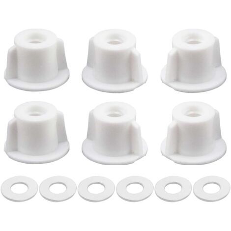 Lot de 6 pièces écrou arrière pour siège de toilette avec fixation inférieure (M6 filetage) (1/5)