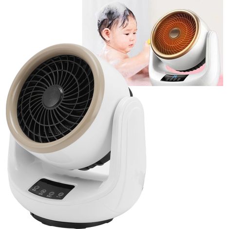 Radiador oscilante 2 en 1 para oficinas: calefacción, ventilación, control de temperatura y temporizador con mando a distancia, ABS, nylon, PP, 1200 g (1/5)