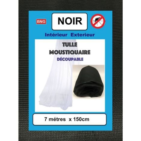Tulle Moustiquaire - Marquisette - 7M X 150CM - Découpable - Maille Serrée - Résistant