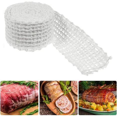Lntyq Fleischnetz Bratennetz Räuchernetz Schinkennetz Kochnetz zum Aufbewahren Hängend Braten Kochen Fleisch und Schinken Küchenzubehör 100cm (1/5)