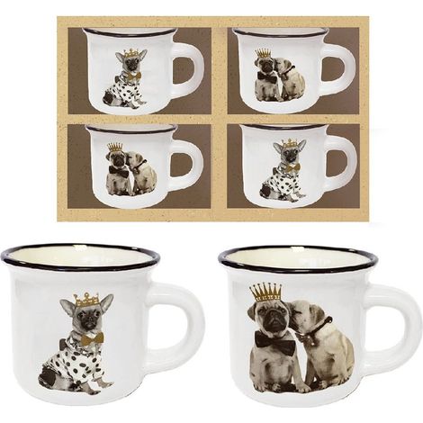Set expresso 4 tasses - Les Chiens