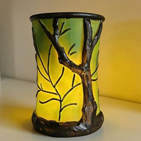 Lampe de table vintage inspirée de la nature – Design branches, style rustique – Lampe d’ambiance pour chambre, salon et table de chevet – Cadeau idéal pour anniversaire (1/5)
