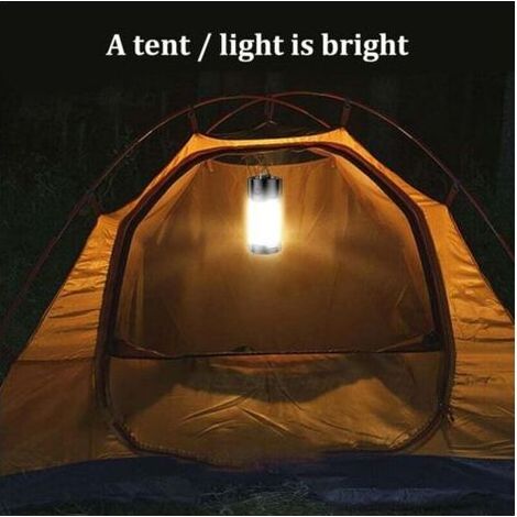 Lanternes de camping à piles, portables, étanches, lumineuses, 800 lumens, lumières de camping en plein air, pour randonnée, pêche, voyage, urgences (1/3)