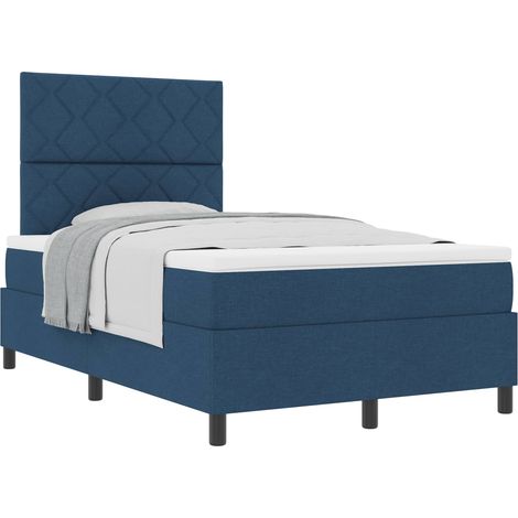 Maison Exclusive - Letto a molle con testiera Blu 120 x 190 cm Tessuto (1/5)