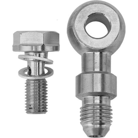 Kit de vis Banjo Turbo M8 x 1mm Raccord de Tube Connexion Liquide Frein Turbo Ligne de Frein Banjo