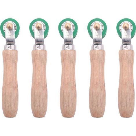 Rouleau de pression manuel 5Xrouleau de pression en silicone de 2,8 cm (1,1 pouce) pour joints de toiture PVC/TPO/EPDMoutils en bois vert (1/5)
