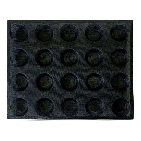 Forma silicone con 20 posti per mini pizze, hamburger e panini, antiaderente (1/4)