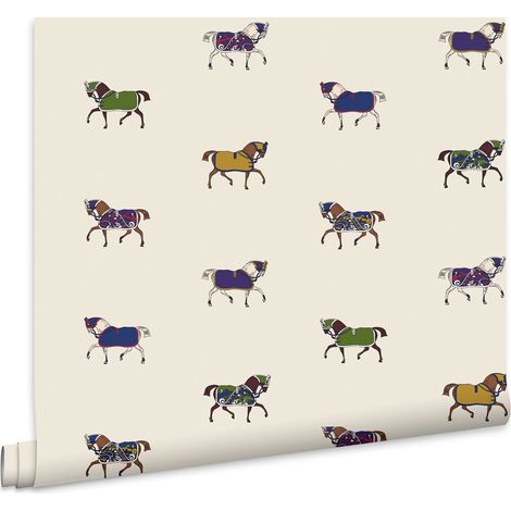 Joules Vliestapete Pferd Mehrfarbig 10mx52cm (1/5)