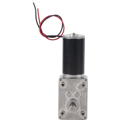 DC Gear Motor Electric Motors Fan Motors Reversible Electric Gear Motor Worm Gear Reducer DC Motors (DC12V 80RPM) (1/5)