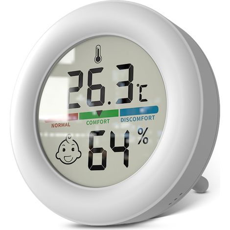 Termometro igrometro digitale per ambienti con display LCD, termometro igrometro per temperatura ambiente con monitor della temperatura per serra, cella da giardino