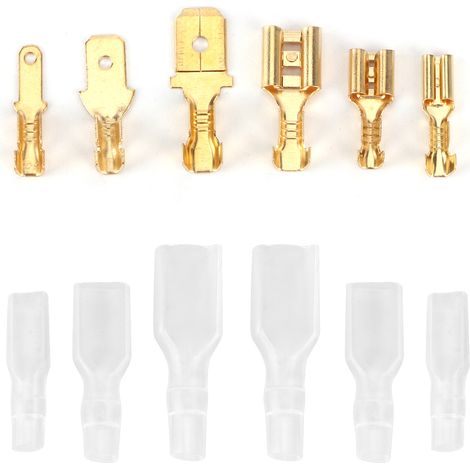 270 Stück Drahtverbinder, elektrische Stecker und Buchsen, Industriebedarf, 2,8/4,8/6,3 mm (1/5)