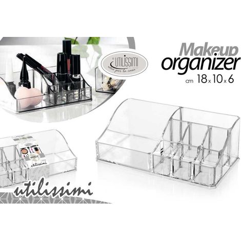 Organizer Bagno Makeup Portatrucchi Trasparente 17 x 9 x 6 cm (1/2)
