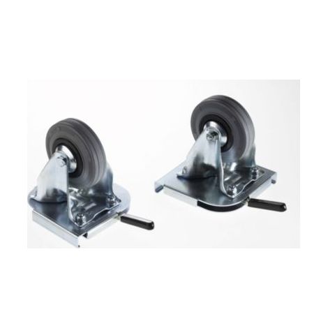 Clip-On-Rollensatz Bockrollensatz Vollgummi f.Aluminiumbox ZARGES (1/4)