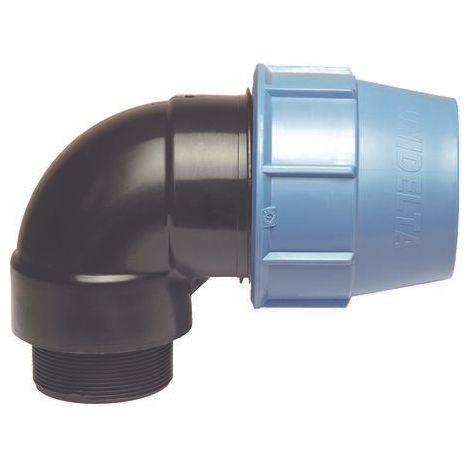 Coude plast. PE D50 M1''1/2(40/49)