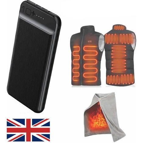 FLITI 20000mAh Portable External Battery 5V 2A USB Charger for Heated Jacket Black (1/5)