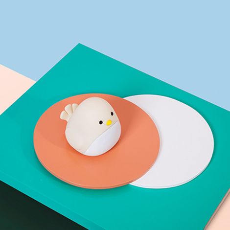Veilleuse veilleuse oiseau mignon, réveil tactile en silicone, lampe LED USB, cadeau idéal pour enfants et bébés. (1/5)