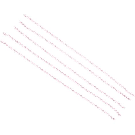 Guirlande de cristaux acryliques 5 pièces, connexion solide, élégante et polyvalente pour mariage, lustre et fête, rose, perles scintillantes décoratives (1/5)