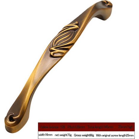 Europäischer Vintage-Tür-, Schubladen- und Schrankgriff für Kleiderschränke und Möbel (128 mm) (1/5)