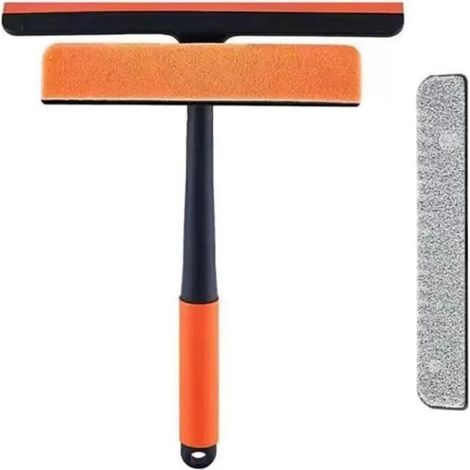 Nettoyeur de vitres multifonction 3 en 1 avec raclette et brosse pour nettoyage des fenêtres et surfaces vitrées (1/5)