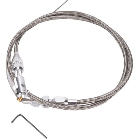 Câble d'accélérateur réglable en acier inoxydable, haute résistance, antirouille, universel, adapté à la plupart des pédales d'accélérateur, 36 pouces (1/5)