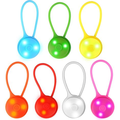 Confezione da 7 luci LED lampeggianti per zaini scolastici per bambini, 3 modalità di illuminazione, luce riflettente per cani, campeggio, ciclismo, corsa, escursionismo, zaino (1/5)