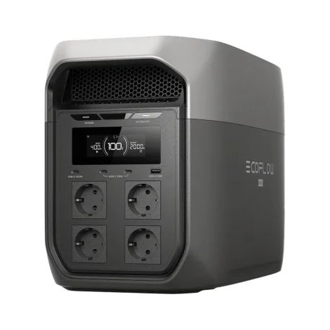 EcoFlow Delta 3 Max, Stazione di Alimentazione Portatile, 2048Wh, 2400W, Litio Ferro Fosfato