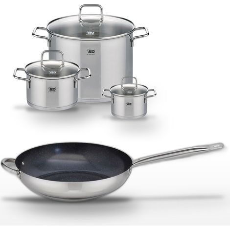 Lot Poêle 32cm et 3 Faitouts 14/20/26cm Elo Profi Therm Platinum (1/5)