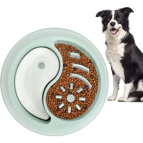 Bol Pour Chien - Bol Anti-glissement - Design Ralentisseur De Mangeoire - Pour Chiens Qui Mangent Vite - 1 Pièce