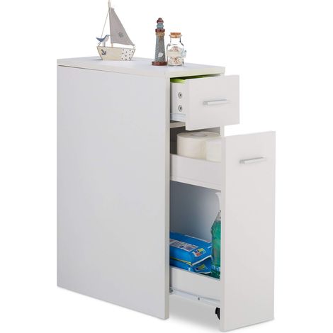 Armoire de Niche, 2 tiroirs, pour Le Bain, Cuisine, Salon, Petit Meuble Peu encombrant, 61,5X 20x 45cm (1/5)