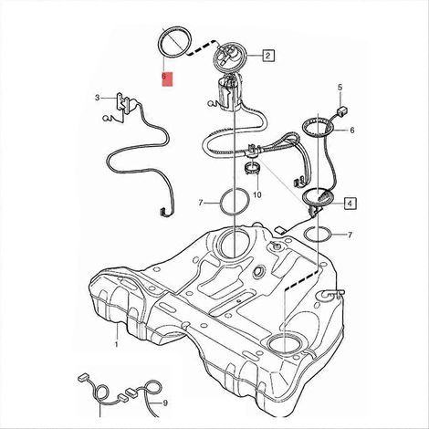 Écrou de retenue de bague de verrouillage de réservoir de carburant automobile 8649739 pour Volvo S60 S80 V70 XC90 XC70 2001-2016 Pompe à essence
