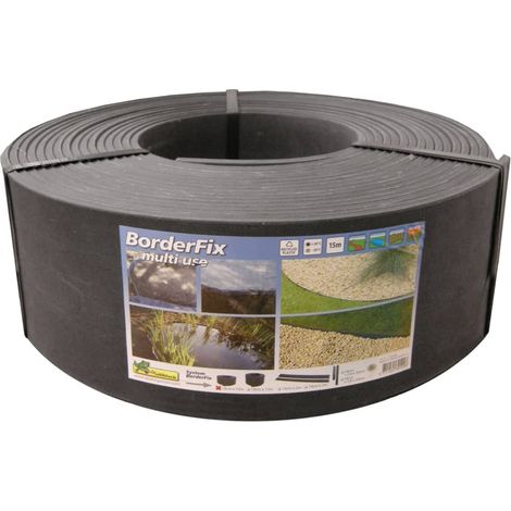 Bordure de jardin en PVC recyclé – Épaisseur 7 mm – Hauteur 14 cm – Longueur 15 m – Imputrescible pour sentiers et potagers – Nature (1/5)