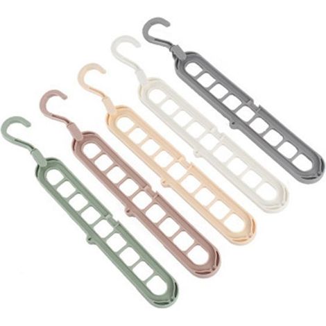 Cintres gain de place, organisateur de cintres multiples (5 pièces), cintre magique, support de cintres pour placard, cintres gain de place (1/4)