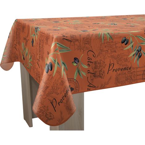 Nappe Anti-taches Provence tomette - Rectangle 150 x 240 cm
