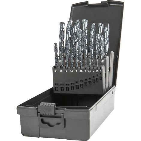 STIER Spiralbohrer Set HSS-R, 25-tlg (1-13 mm), Metallbohrer Satz, Stahlbohrer Satz, selbstzentrierende W-Spitze, für alle handelsüblichen Bohrmaschinen, DIN 338 RN (1/5)