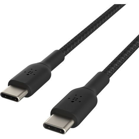 Belkin cavo intrecciato da USB-C a USB-C Boost Charge (USB cavo di ricarica rapida Type-C per iPad Pro, Pixel e altri dispositivi di Samsung e altri, 1 m), nero (1/5)