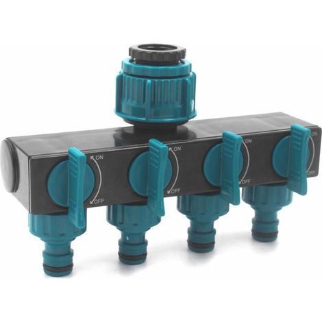 Adaptateur Arrosage Jardin 4 Voies Connecteur Tuyau Robinet Européen Entretien Pelouse (1/4)