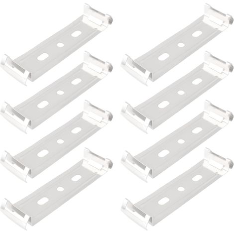 Lot de 8 clips de fixation pour tube LED 74 x 20 x 9 mm (1/5)