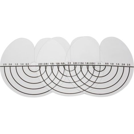 Paquete de 100 protectores térmicos redondos para extensiones de cabello, con escala y 5 pinzas para el cabello. (1/5)