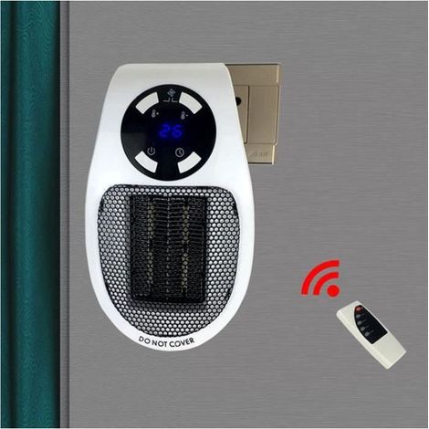 Online Store - Radiateur soufflant - Smart - 500 W - Thermostat réglable - Minuterie - Indicateur LED (1/4)