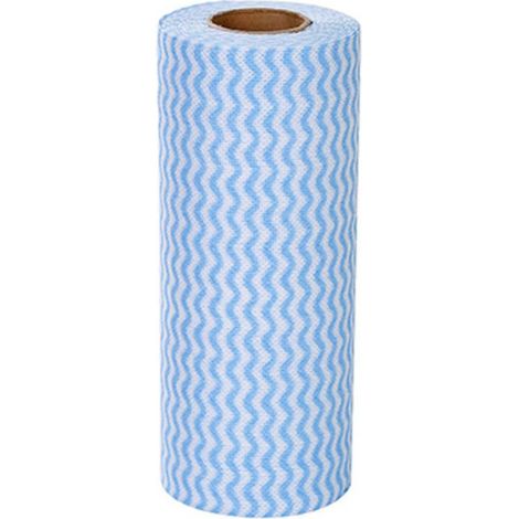 Chiffon de cuisine non tissé multipurpose 1 pièce lavable absorbe les graisses couleur bleue taille 19cm