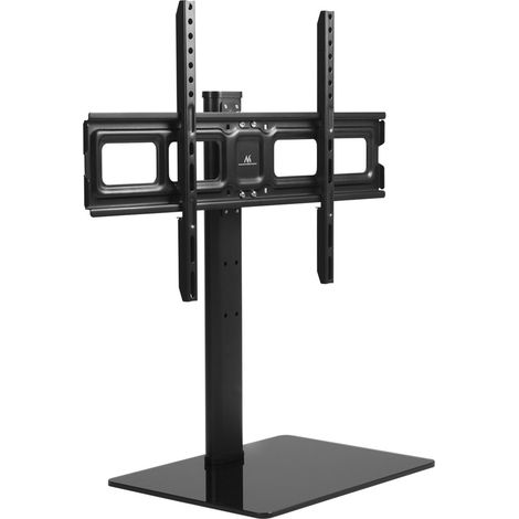 Maclean MC-386 Support TV universel pour meuble, commode, table, bureau, 32" - 75" 40 kg VESA 35° rotatif en verre trempé, hauteur TV réglable, revêtement en poudre (1/5)