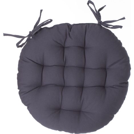 Lot de 2 galettes de chaise rondes en coton