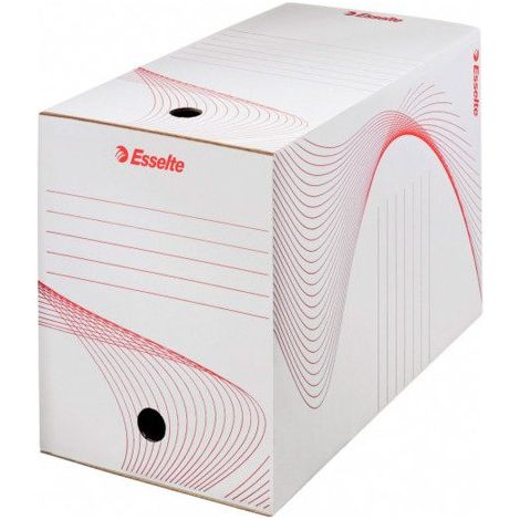 Boîte d'archives carton Esselte Boxy - Dos 20 cm - Haute résistance - Blanche - Lot de 25 (1/4)