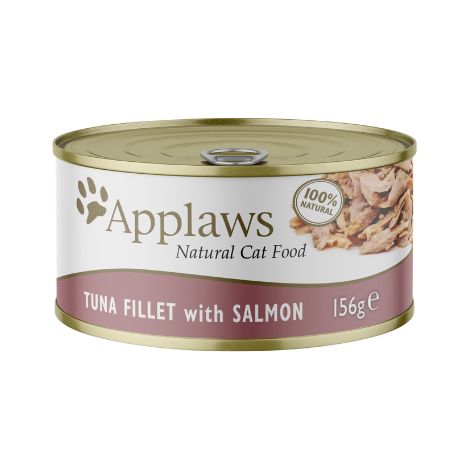 Applaws Premium Aliment humide pour chats adultes au thon et au saumon en bouillon 156 g