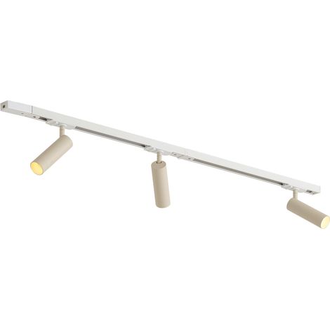 QAZQA Sistema de iluminación de riel moderno con 3 focos blanco